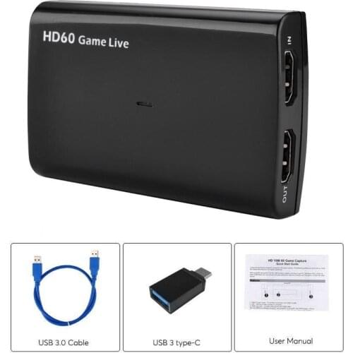 EZCAP 266 1080P 60FPS USB 3.0 To HD Video Game Capture Card Record Box With MIC IN Support Live Broadcast Streaming For PS4