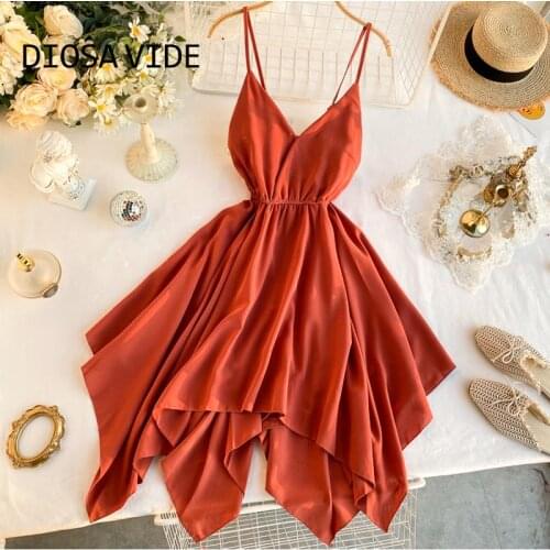 French small sexy backless with shoulder-straps seaside resort wind ruffled lace waist dress