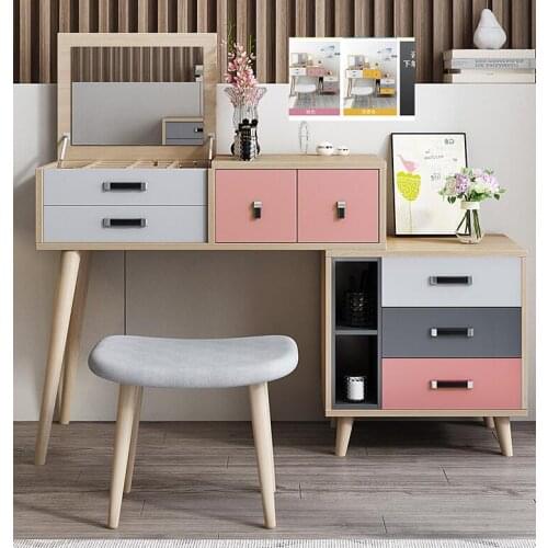 Dresser storage cabinet desk integrated female bedroom flip dressing table multifunctional