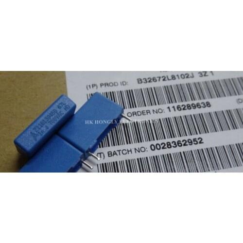 30PCS B32672 67L 700V 0.001UF 0.0056UF 0.0068UF 1NF 5N6 6N8 102J 562J 682J P=15mm Film Capacitor