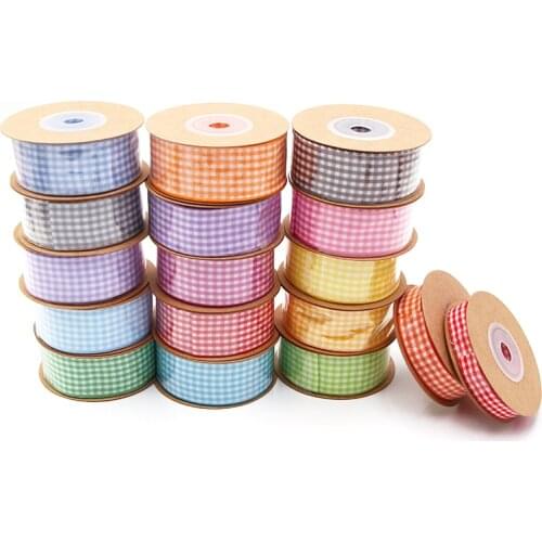 10y/lot 6mm/10mm/15mm/25mm/38mm Scottish Grid checked ribbons for DIY crafts Home Decoration Gift Wrapping Christmas accessory