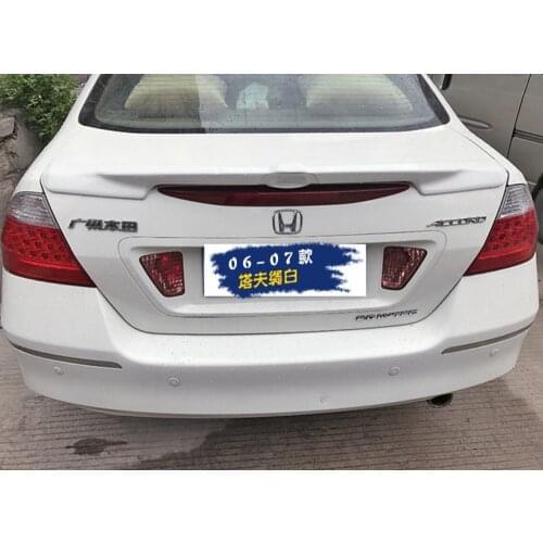 MONTFORD Car Styling ABS Plastic Unpainted Primer Color Rear Trunk Boot Wing Rear Lip Roof Spoiler For Honda Accord 2006 2007