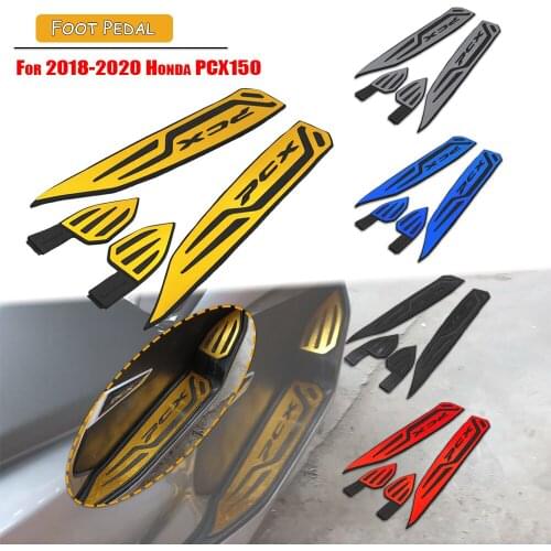 Motorcycle CNC Footrests Footpegs Foot Board Rests Pegs Rear Pedals Footboard For Honda PCX150 PCX125 PCX 150 125 2018 2019 2020