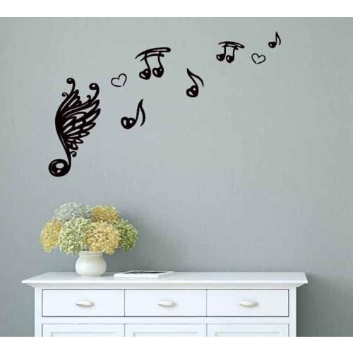 Music Note Scale Treble Clef Wall Sticker Home Decor Kids Children Room Decoration Wall Art Murals Nursery Wallpaper Poster