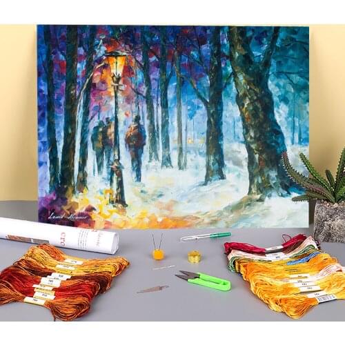 Milky Snow Pre-Printed 11CT Cross Stitch Complete Kit DIY Embroidery DMC Threads Needlework Painting Hobby Craft Gift Decor