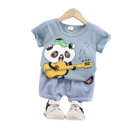 New Summer Baby Clothes Boys Children Clothing Girls Cute Cotton Casual T-Shirt Shorts 2Pcs/Sets Toddler Costume Kids Tracksuits