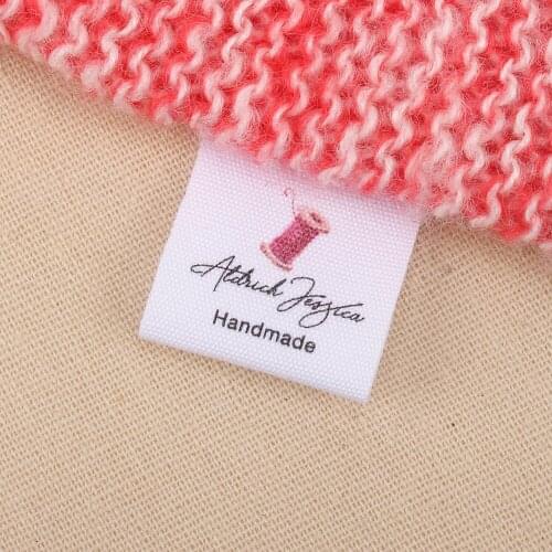 Premier Custom Garment, Sewing Labels, great for Small Business or Craft & Hobby, choice of motifs, Fold tag (MD2082)