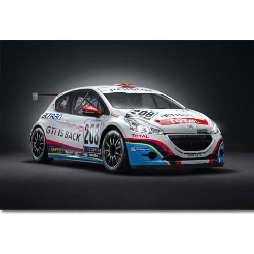 Peugeot 208 GTi Sport Racing Race Vehicles Wall Art Posters and Prints Canvas Art Framed Paintings For Room Decor