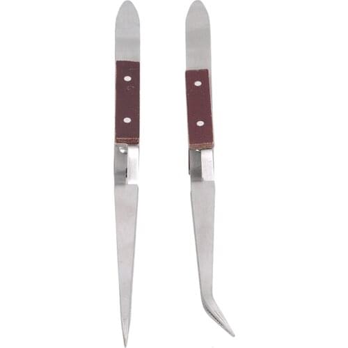 Stainless Steel Cross Locking Lock Tweezers Self Closing Jewelry Soldering Craft Repair Hand Tool Corrosion Resistant New