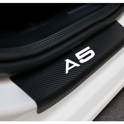 Car Door Sill Car Threshold Pedal Sticker for Audi A5 Decoration Carbon Fibre Vinyl Sticker Car Accessories Car-Styling