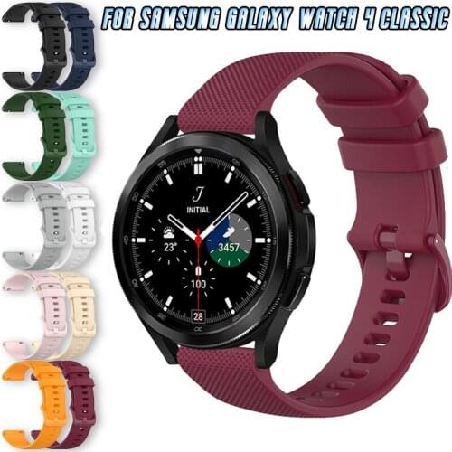 20mm Silicone Strap For Samsung Galaxy Watch 4 40mm 44mm Classic 42mm / 46mm Smartwatch Replacement Quick Bracelet Accessories