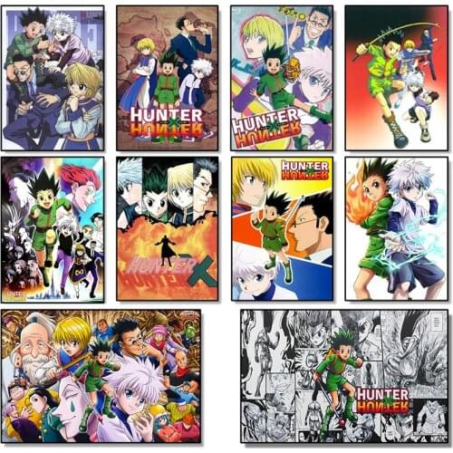 Modern Japanese Anime Hunter X Art Poster Canvas Painting and Mural Printing Wall Poster Home Living Room Wall Decoration