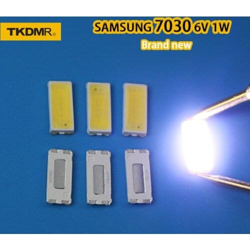 TKDMR 120pcs FOR Repair Sony Toshiba Sharp LED LCD TV backlight Seoul SMD LEDs 7030 6V Cold white light emitting diode STWBX2S0E