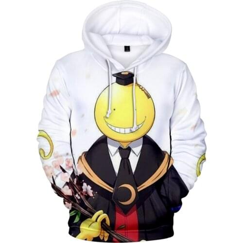 Assassination Classroom KoroSensei 3D kids Hoodie Anime Sweatshirt Boy/Girls Fall Fashion Pullover Casual Hooded Top Oversized