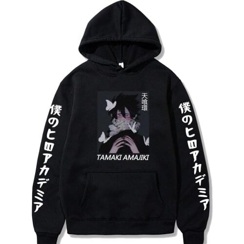 Anime Harajuku My Hero Academia Hoodies Mens Streetwear Tamaki_Amajiki Sweatshirts Pullover Tops