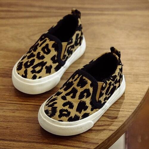 Spring Kids Shoes Boys Girls Casual Shoes Fashion Leopard Print Comfortable Canvas Shoes Children Sneakers loafers 1-16years old