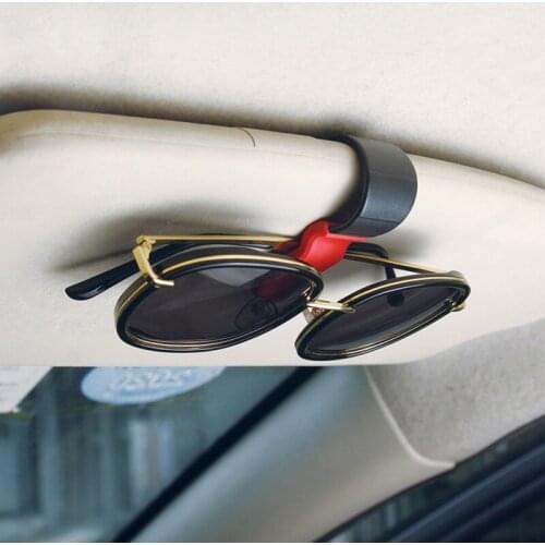Universal Car Glasses Case Car Auto Sun Visor Glasses Box Sunglasses Clip Holder Fastener Pen Case Eyeglasses Accessories
