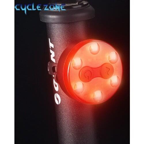 800mAh Bike Rear Light 6 LED Safety Warning Taillight USB Rechargeable Tail Lamp Mtb Flashlight for Bicycle Helmet Backpack Lamp