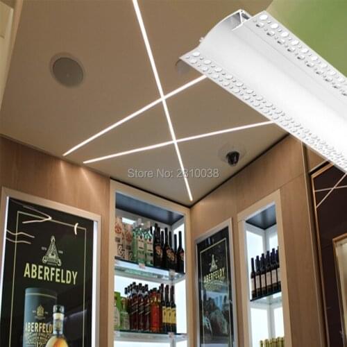 10 X 2 M Sets/Lot large T style wall washer led aluminum housing concave type led profile channel for wall lighting