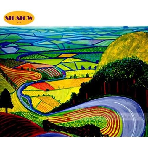 5d Diamond Painting Pastoral Wheat Field Landscape Diamond Embroidery David Hockney Cross Stitch Rhinestone Bead Wall Decoration