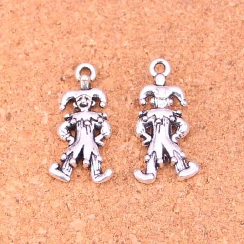 63Pcs clown joker jester Charms Pendant For DIY Necklace Bracelet Jewelry Making DIY Handmade 25*12mm