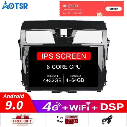 Android 9.0 DSP Car GPS Navigation radio player For Nissan Tenna 2013-2015 car Multimedia Radio Audio Player Headunit No DVD dsp