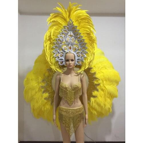 Latin dance Samba accessories Fashion exquisite headdress feathers Delicate dance shows accessories