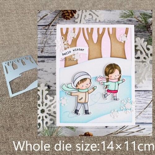 XLDesign Craft Metal Cutting Dies stencil mold Skating Pond Scene decoration scrapbook Album Paper Card Craft Embossing die cuts