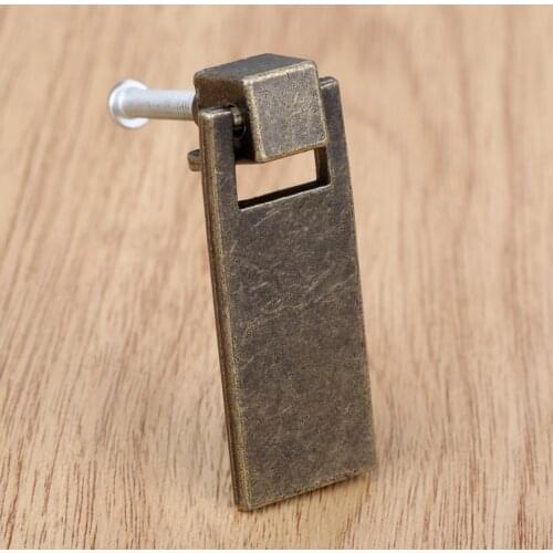 1set Rectangle Handle Antique Bronze Alloy Small Pull 60x20mm w/screw Drawer Door Cabinet Vintage Chest Kitchen Bathroom Decor