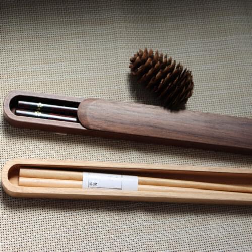 Portable Wooden Chopsticks Box With Exquisite One Pair Wooden Chopsticks Environmental Protection Dinnerware Sets China Gift Box