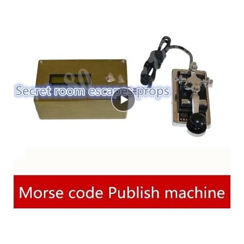 Real life games escape room props Morse code unlock organ props radio station Publish machine escape room game