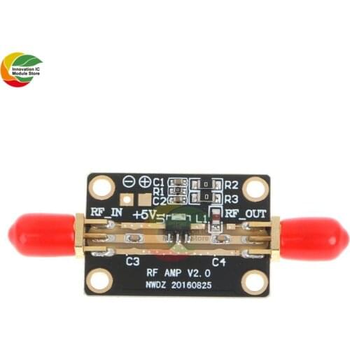 Ziqqucu RF Amplifier Module 23DB P1DB Wide Band Low Noise Amplifier LNA 0.05-4GHz NF=0.6dB RF FM HF VHF/UHF for Ham Radio