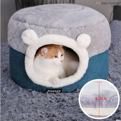 Comfotable Pet Cat Basket Bed Cat House Warm Cave Kennel for Dog Puppy Home Sleeping Kennel Teddy House Cat Bed