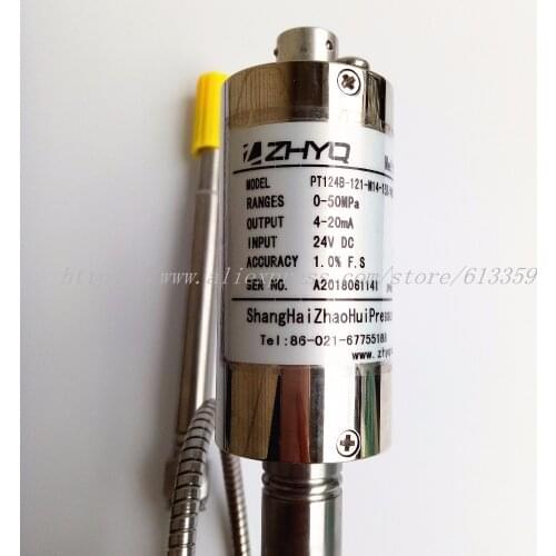 ZHYQ PT124B-121 Flexible Stem Melt Pressure Transmitter Pressure Sensors Output 4-20mA or 0-10V