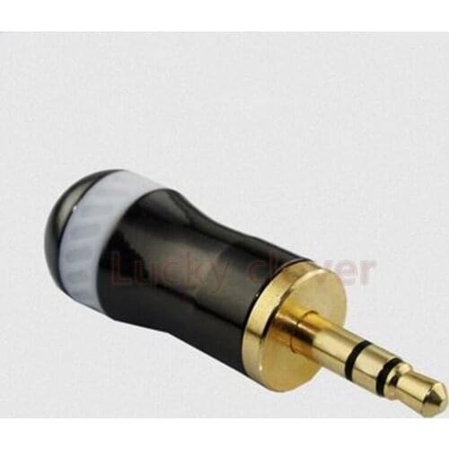 2pcs 1/8'' 3.5mm stereo male plug microphone earphone Aux audio DIY welding connector Head