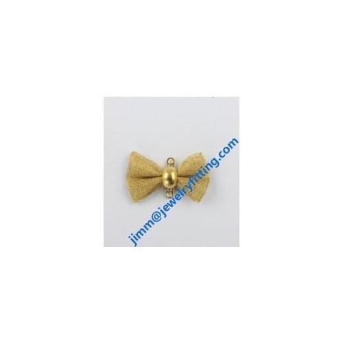 2000pcs Mesh brass charm bownot shape reseau bead findings connector for DIY jewelry accessories
