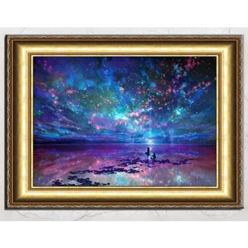 2018 Top Fashion Promotion Diamond Embroidery Diy Painting Vast Star Cross Stitch Square Rhinestone Canvas Of Crystals Needles