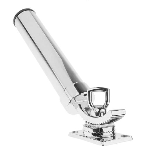 316 Stainless Steel 360° Adjustable Clamp On Fishing Rod Holder Pole Rock Replacement Tackles for Boat Yacht Kayak