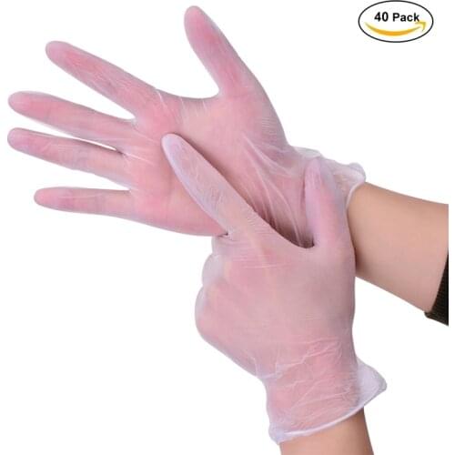 40Pcs/Lot Food Grade Cheap Thin Latex Disposable Gloves For Laundry Home Cleaning Cooking Restaurant Kitchen Accessories