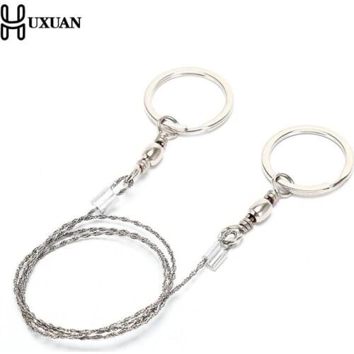 2Pcs Gear Pocket Outdoor String Wire Saw Carbon Ring Scroll Travel Camping Hand Stainless Steel Rope Chain Saws Wood Tools