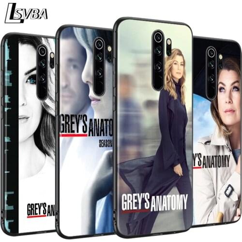 Greys Anatomy Anti-Fall Phone Case For Xiaomi Redmi Note 9 9S Max 8T 8 7 6 5 Pro 5A 4X 4 Soft Black Cover