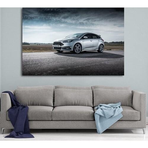 Ford Focus ST Sport Car Wallpaper Home Decor Wall Art Posters Canvas Paintings Fabric Printed Room Decoration