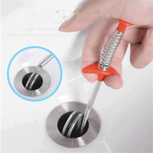 Pipeline Dredge Flexible Sink Claw Kitchen Tools Sticks Clog Remover Cleaning Spring Household Hair Brush Bend Grip Wire Drain