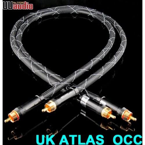 HIFI RCA audio cable UK ATLAS OCC Single crystal Pure copper Audio cable RCA TO RCA