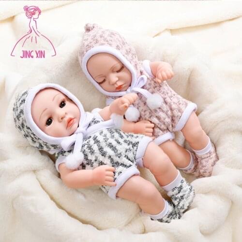 JINGXIN 30cm Reborn Dolls Waterproof Smile Baby Doll Lifelike Real Baby Bath Play Toys Full Silicone Soft Doll Gifts For Kids