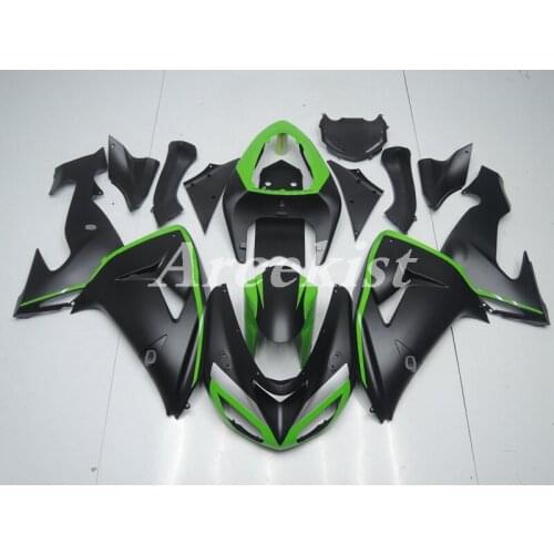 New ABS whole Fairings Kit Fit for Kawasaki Ninja ZX-10R ZX10R 10R 2006 2007 06 07 Bodywork set Matte black green