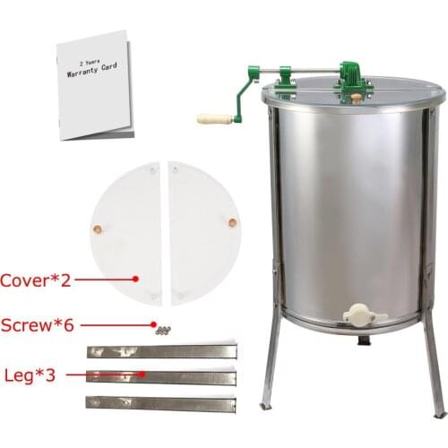 Vevor New Large 4-Frame Stainless Steel Manual Honey Extractor
