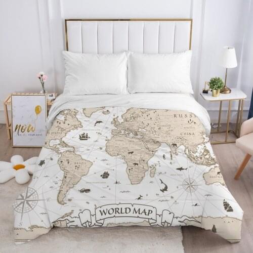 Luxury Duvet cover Quilt/Blanket/Comfortable Case 140x200 150x200 240x220 240x260 for Home 3D Bedding Print Map world