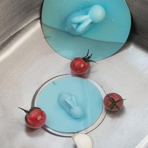 Silicone Rabbit Sink Filter Shower Drain Hair Catcher Stopper Bathroom Floor Drain Cover Universal Anti-clogging Sink Strainer