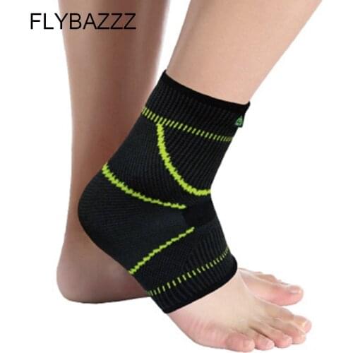 FLYBAZZZ Sports Ankle Support Ankle Pads Elastic Brace Guard Foot Basketball Football Anti Sprained Ankles Protector Wrap Pads